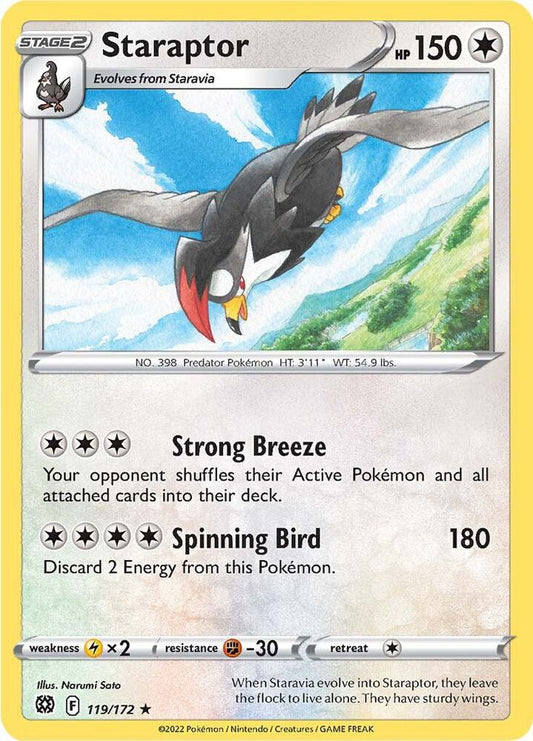 Staraptor 119/172 Rare Brilliant Stars Pokémon card
