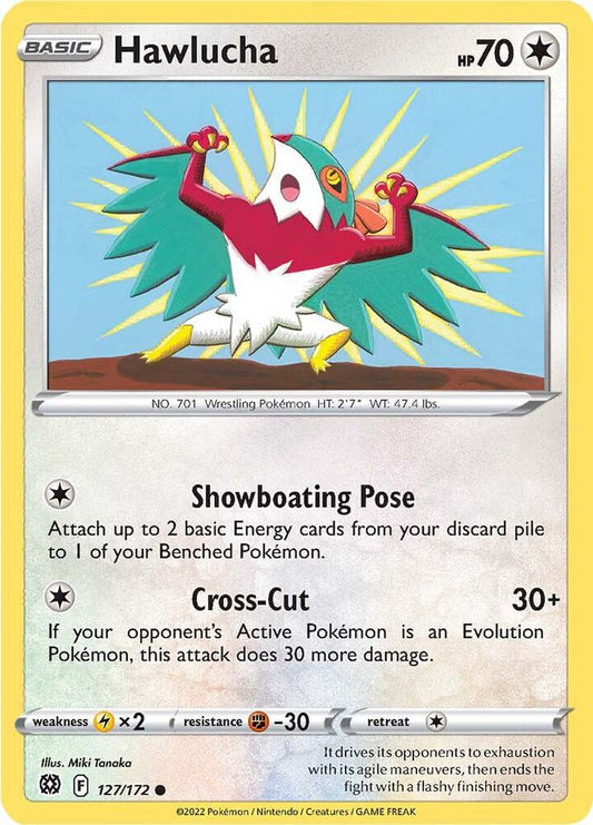Hawlucha 127/172 Common Brilliant Stars Pokémon card