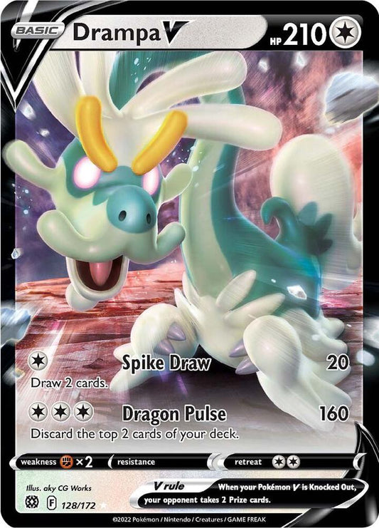 Drampa V 128/172 Ultra Rare Brilliant Stars Pokémon card