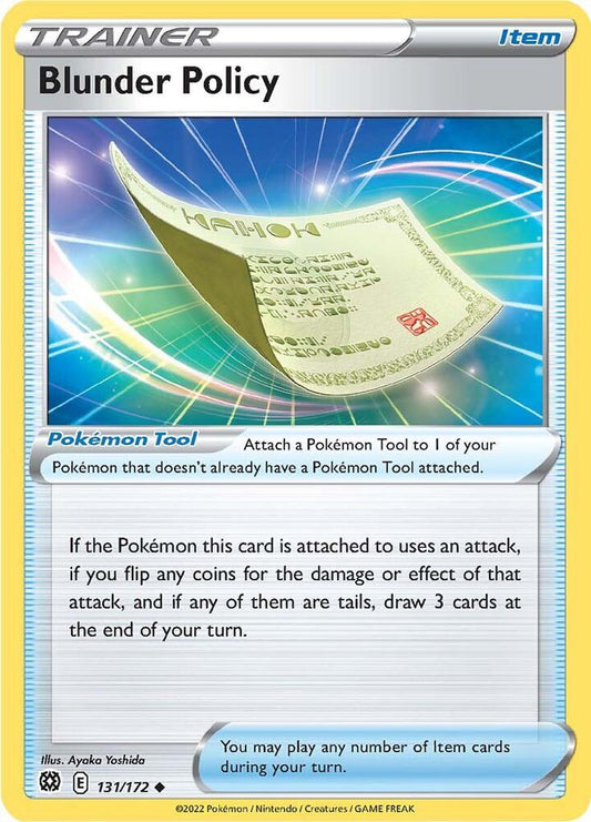 Blunder Policy 131/172 Uncommon Brilliant Stars Pokémon card
