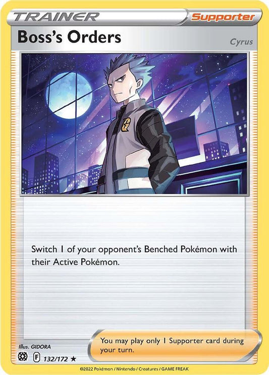 Boss's Orders 132/172 Holo Rare Brilliant Stars Pokémon card