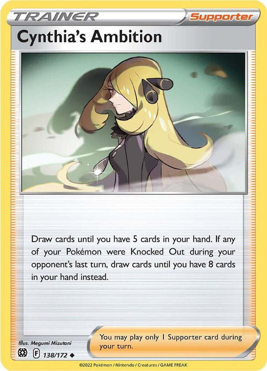 Cynthia's Ambition 138/172 Uncommon Brilliant Stars Pokémon card