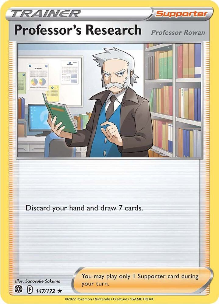 Professor's Research [Professor Rowan] 147/172 Holo Rare Brilliant Stars Pokémon card