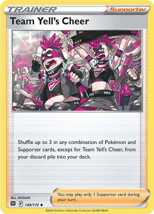 Team Yell's Cheer 149/172 Uncommon Brilliant Stars Pokémon card