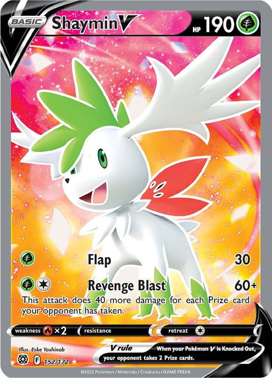 Shaymin V (Full Art) 152/172 Ultra Rare Brilliant Stars Pokémon card