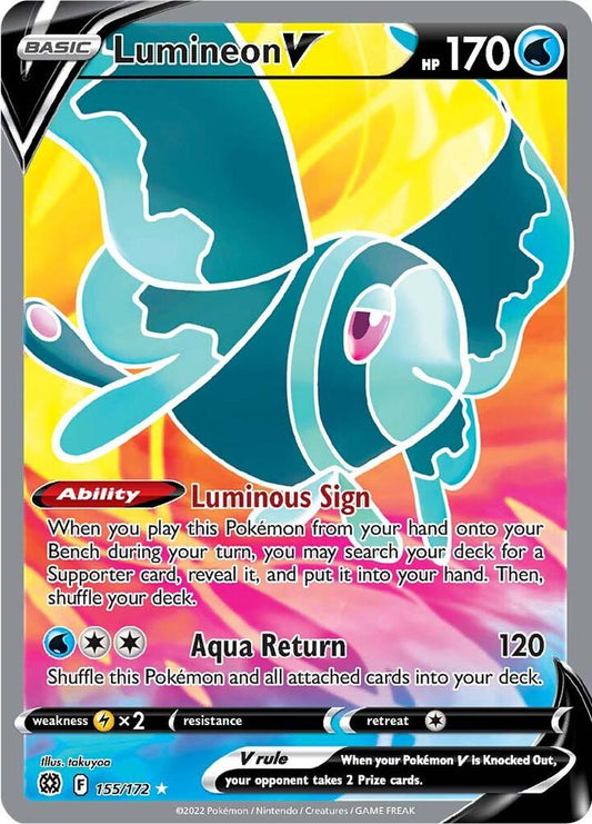 Lumineon V (Full Art) - 155/172 Ultra Rare SWSH09: Brilliant Stars