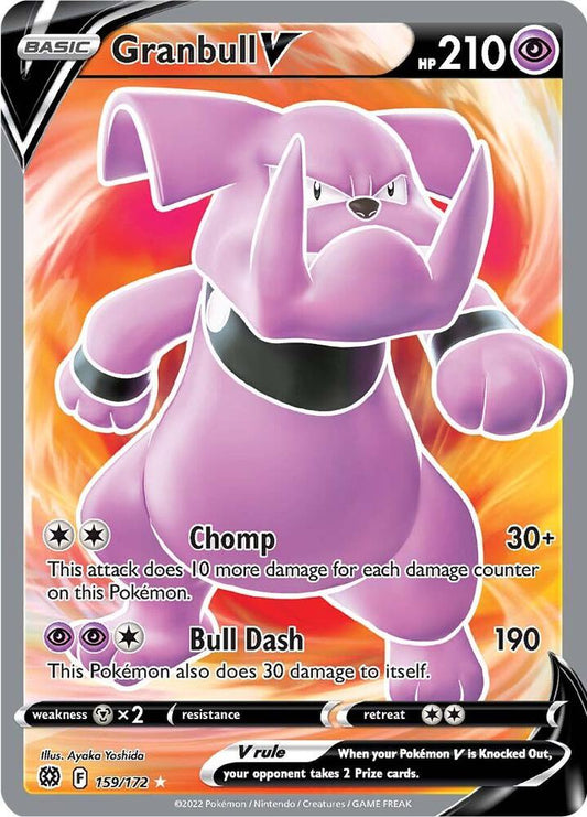 Granbull V (Full Art) 159/172 Ultra Rare Brilliant Stars Pokémon card
