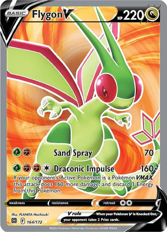 Flygon V (Full Art) 164/172 Ultra Rare Brilliant Stars Pokémon card