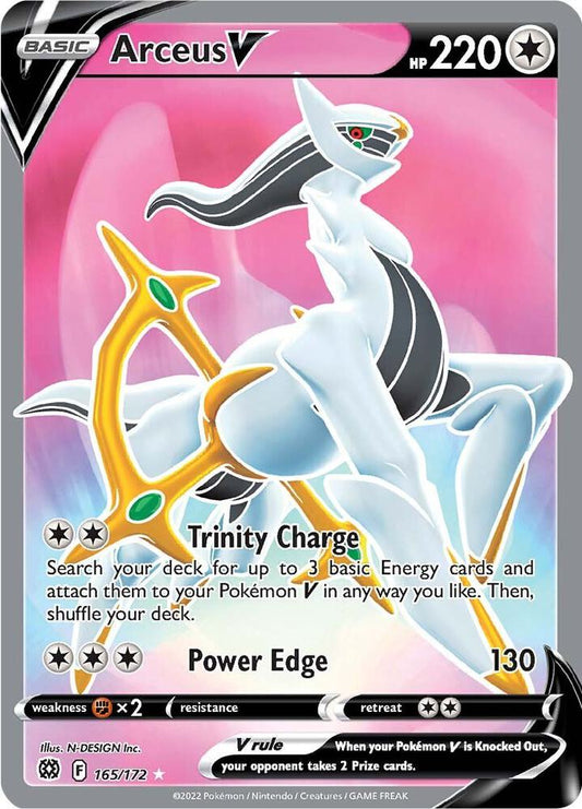 Arceus V (Full Art) 165/172 Ultra Rare Brilliant Stars Pokémon card