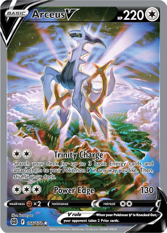 Arceus V (Alternate Full Art) 166/172 Ultra Rare Brilliant Stars Pokémon card