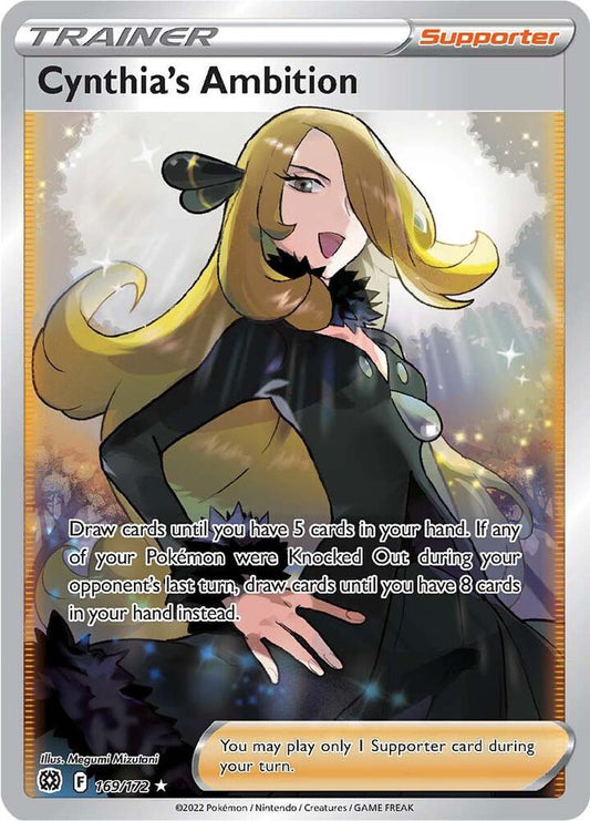 Cynthia's Ambition (Full Art) 169/172 Ultra Rare Brilliant Stars Pokémon card