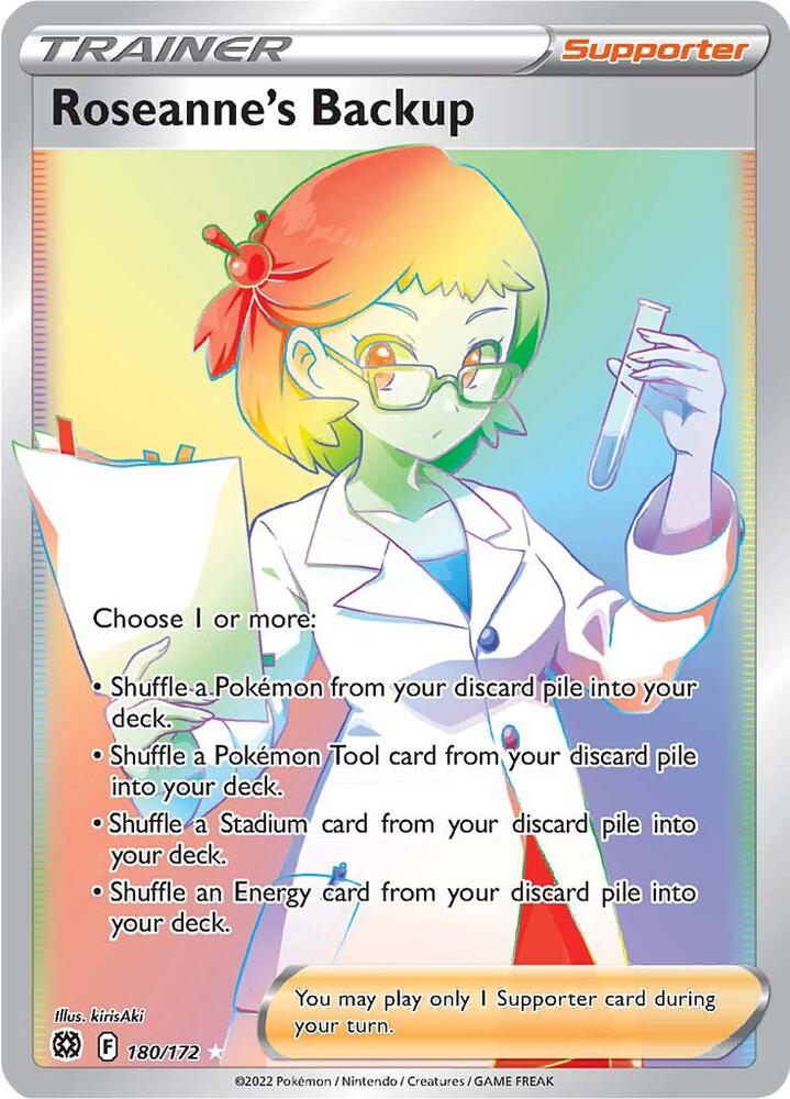 Roseanne's Backup (Secret) 180/172 Secret Rare Brilliant Stars Pokémon card