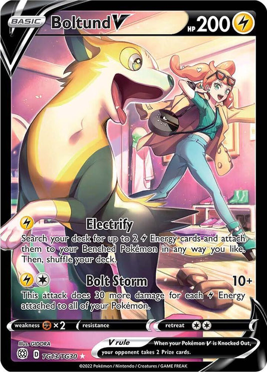 Boltund V TG13/TG30 Ultra Rare Brilliant Stars Trainer Gallery Pokémon card