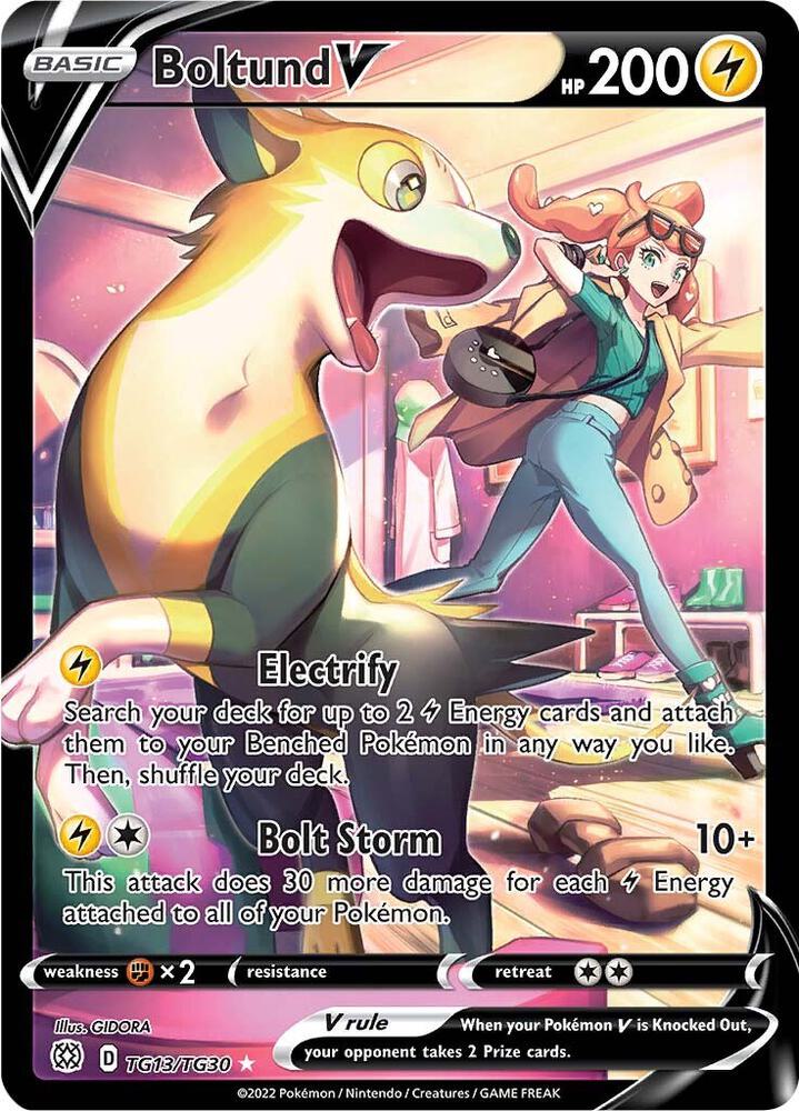 Boltund V TG13/TG30 Ultra Rare Brilliant Stars Trainer Gallery Pokémon card