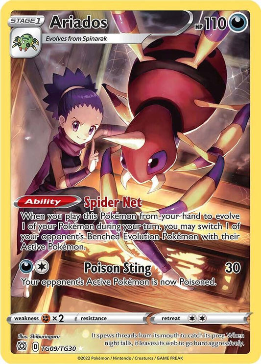 Ariados TG09/TG30 Ultra Rare Brilliant Stars Trainer Gallery Pokémon card