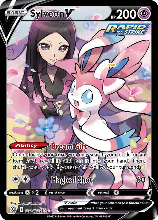 Sylveon V TG14/TG30 Ultra Rare Brilliant Stars Trainer Gallery Pokémon card