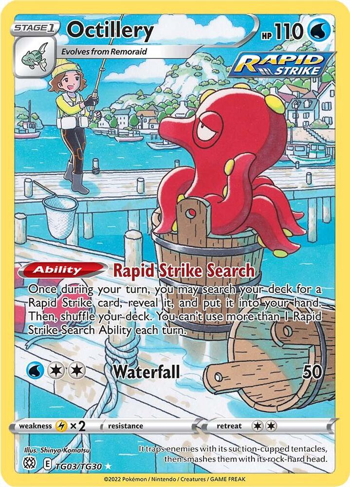 Octillery TG03/TG30 Ultra Rare Brilliant Stars Trainer Gallery Pokémon card