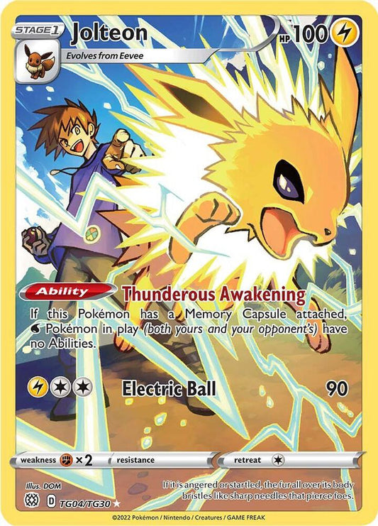 Jolteon TG04/TG30 Ultra Rare Brilliant Stars Trainer Gallery Pokémon card