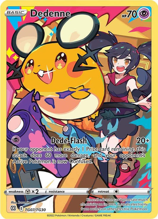 Dedenne TG07/TG30 Ultra Rare Brilliant Stars Trainer Gallery Pokémon card