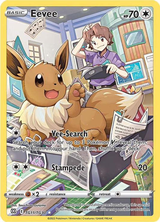 Eevee TG11/TG30 Ultra Rare Brilliant Stars Trainer Gallery Pokémon card
