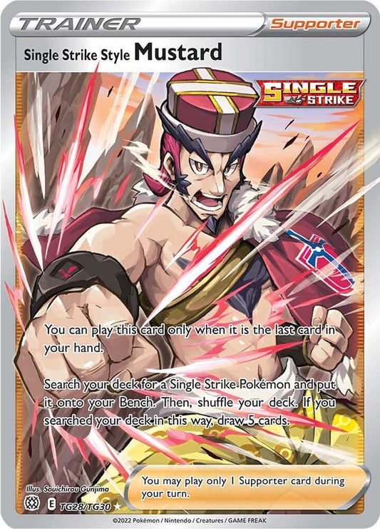 Single Strike Style Mustard TG28/TG30 Ultra Rare Brilliant Stars Trainer Gallery Pokémon card