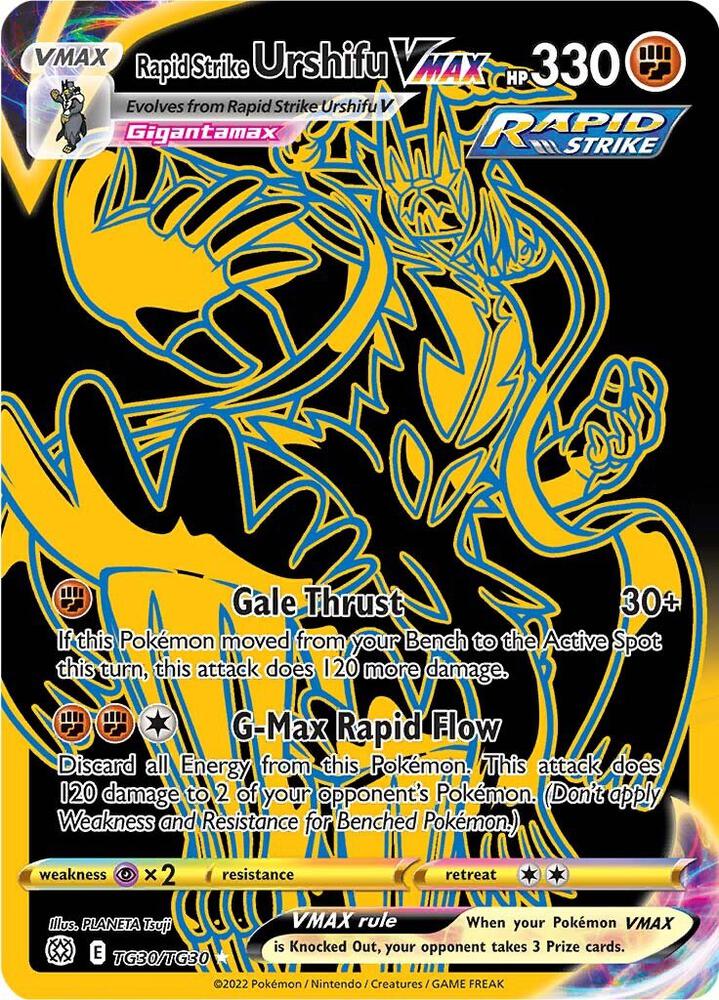 Rapid Strike Urshifu VMAX (Secret) TG30/TG30 Ultra Rare Brilliant Stars Trainer Gallery Pokémon card