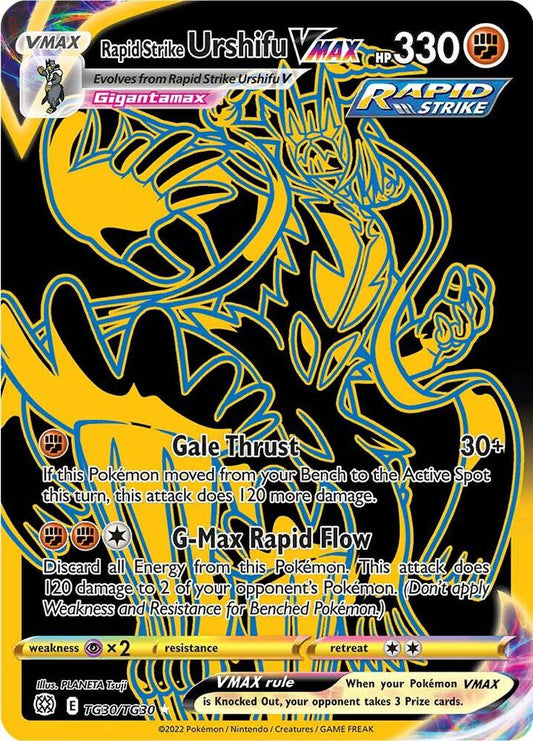 Rapid Strike Urshifu VMAX (Secret) TG30/TG30 Ultra Rare Brilliant Stars Trainer Gallery Pokémon card