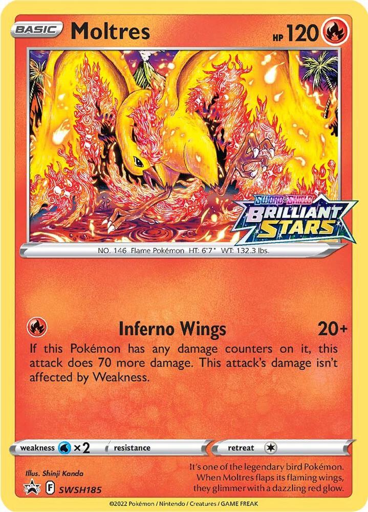 Moltres - SWSH185 SWSH185 Promo Sword & Shield Promo Cards Pokémon card