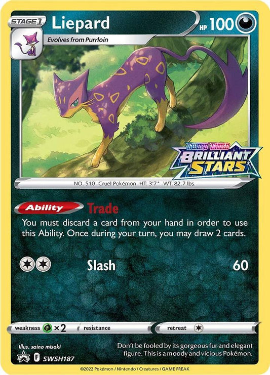 Liepard - SWSH187 - SWSH187 Promo SWSH: Sword & Shield Promo Cards