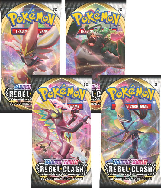 Rebel Clash Booster Pack Art Bundle [Set of 4] - SWSH02: Rebel Clash