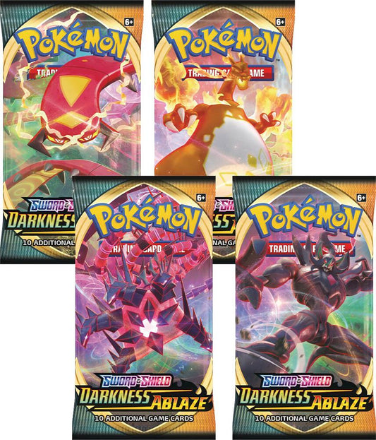 Darkness Ablaze Booster Pack Art Bundle [Set of 4] - SWSH03: Darkness Ablaze