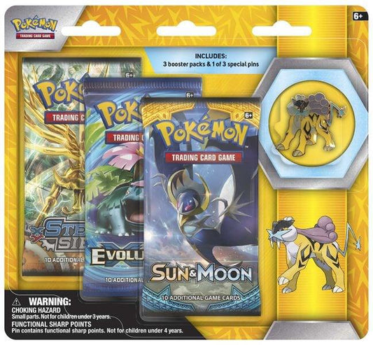Legendary Beasts Collector Pin 3 Pack Blister [Raikou] - Miscellaneous Cards & Products