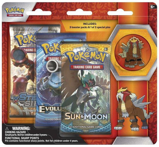 Legendary Beasts Collector Pin 3 Pack Blister [Entei] - Miscellaneous Cards & Products