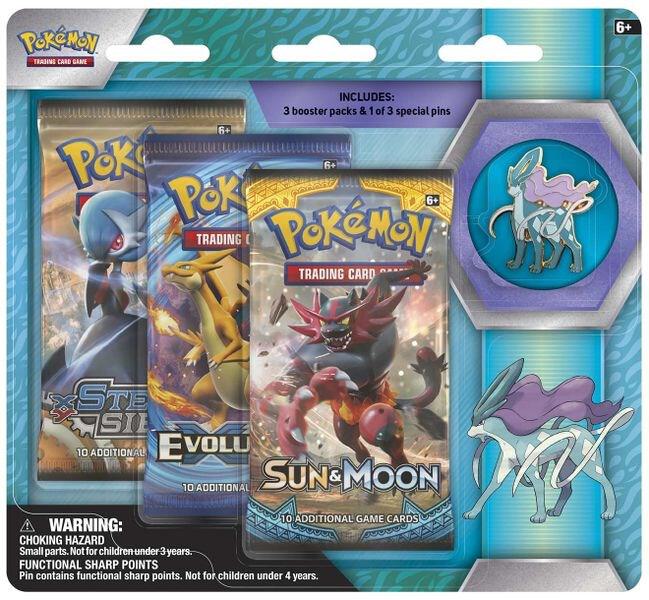 Legendary Beasts Collector Pin 3 Pack Blister [Suicune] - Miscellaneous Cards & Products