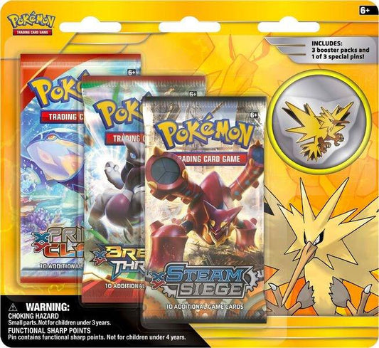 Legendary Birds Pin 3 Pack Blister [Zapdos Pin] - Miscellaneous Cards & Products