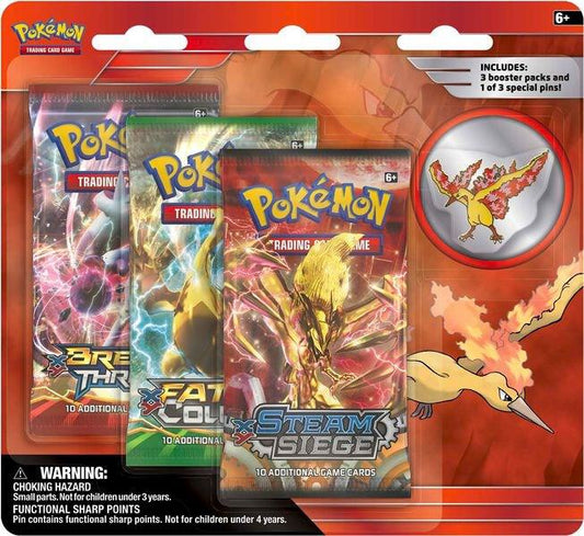 Legendary Birds Pin 3 Pack Blister [Moltres Pin] - Miscellaneous Cards & Products