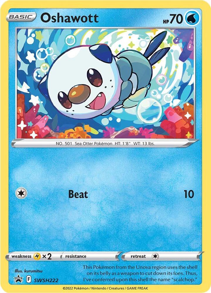 Oshawott - SWSH222 - SWSH222 Promo SWSH: Sword & Shield Promo Cards