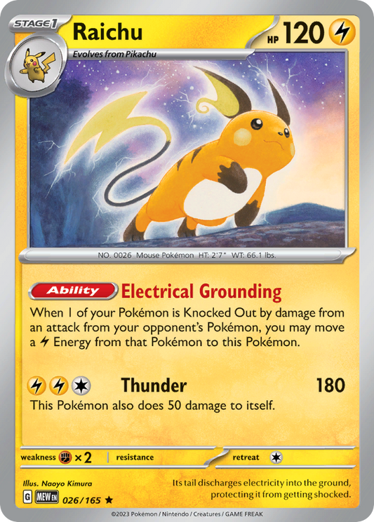 Raichu 026/165 Rare 151