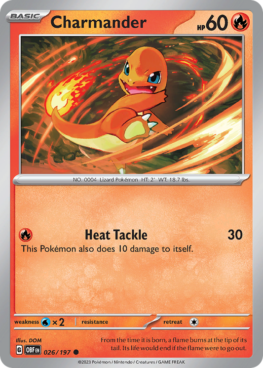 Charmander 026/197 Common Obsidian Flames