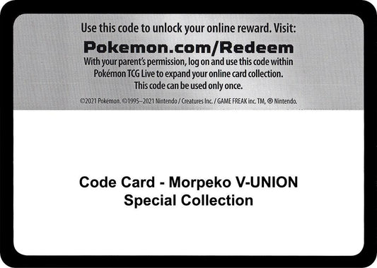 Code Card - Morpeko V-UNION Special Collection Code Card Miscellaneous Cards & Products Pokémon card