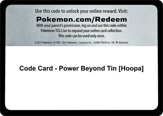 Code Card - Power Beyond Tin [Hoopa] - Code Card Miscellaneous Cards & Products
