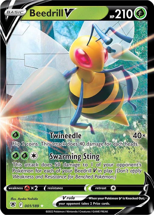 Beedrill V 001/189 Ultra Rare Astral Radiance Pokémon card
