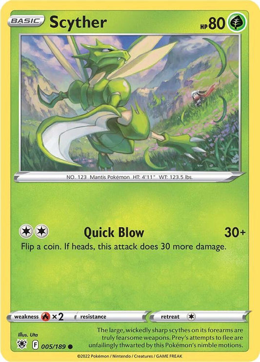Scyther (005) 005/189 Common Astral Radiance Pokémon card