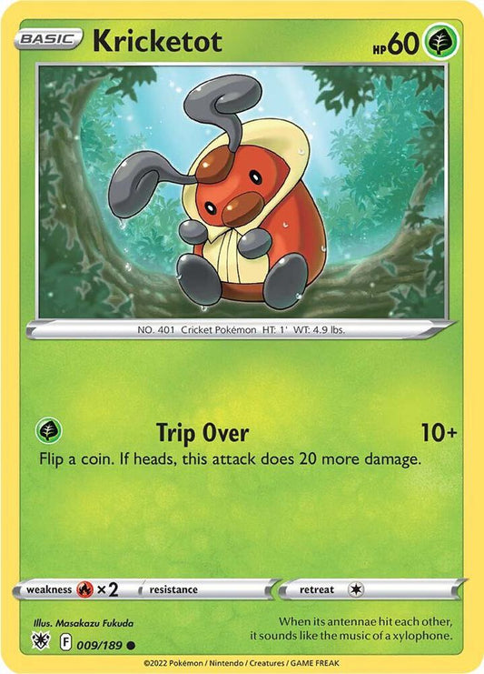Kricketot 009/189 Common Astral Radiance Pokémon card
