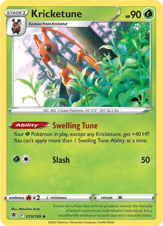 Kricketune 010/189 Uncommon Astral Radiance Pokémon card