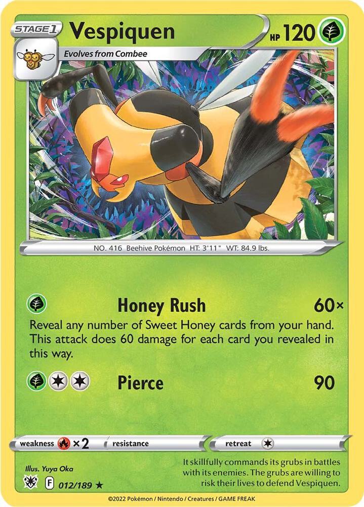 Vespiquen 012/189 Rare Astral Radiance Pokémon card