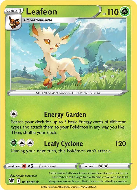 Leafeon 013/189 Rare Astral Radiance Pokémon card