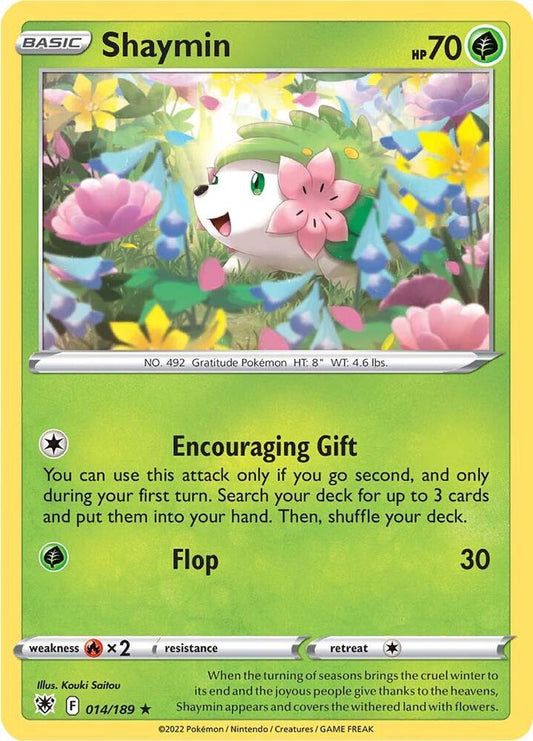 Shaymin 014/189 Rare Astral Radiance Pokémon card