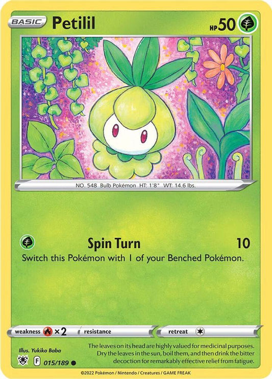 Petilil 015/189 Common Astral Radiance Pokémon card