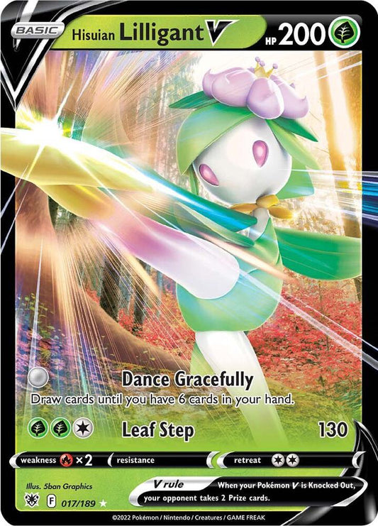 Hisuian Lilligant V 017/189 Ultra Rare Astral Radiance Pokémon card